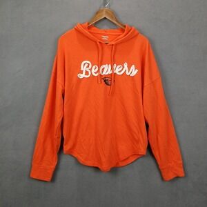Captivating NCAA Oregon State Beavers Hoodie Women M Orange Long Sleeve Pullover